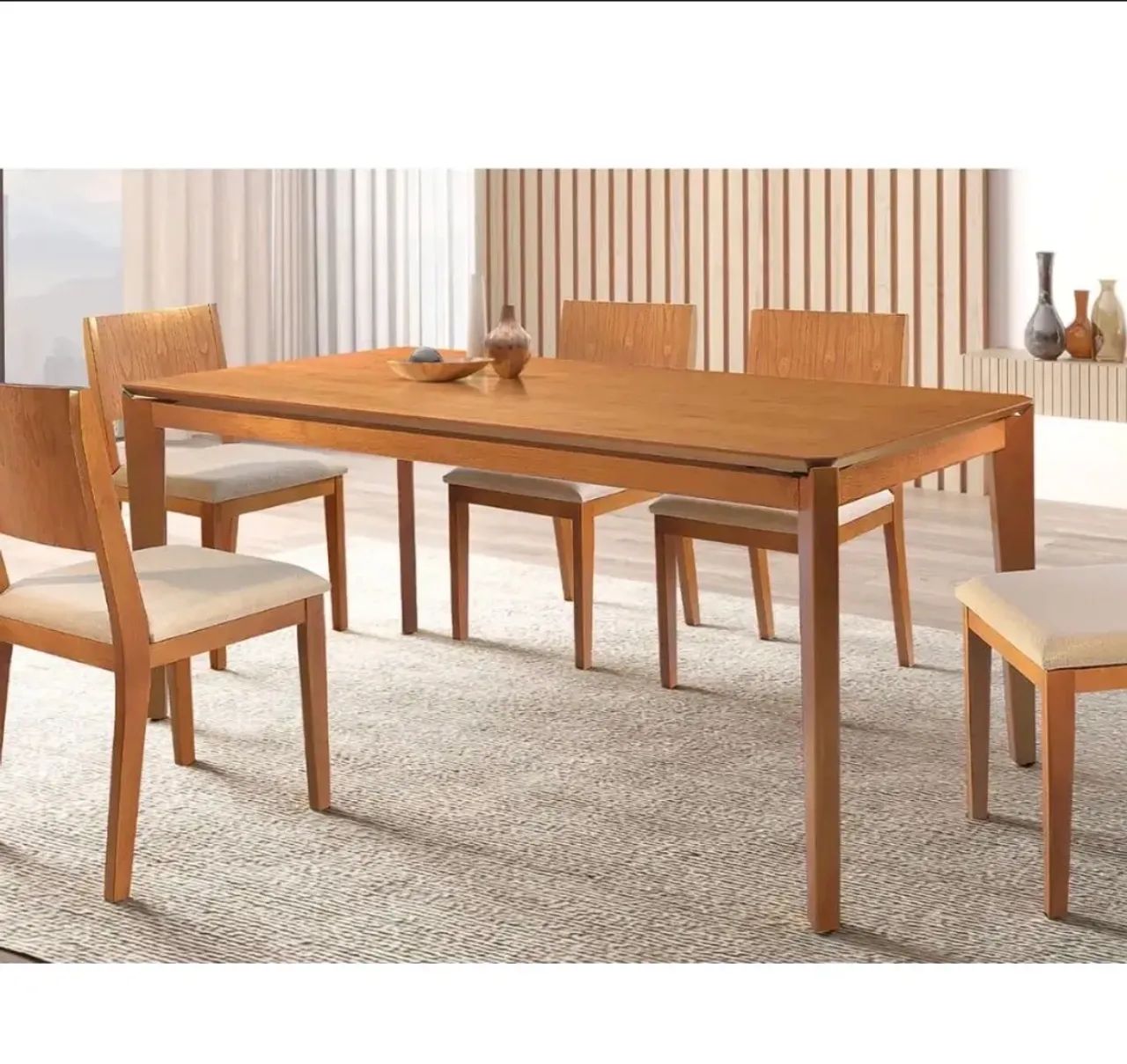 Mesa de Jantar 180×90 Sem Vidro Premium p66 - Foto 2