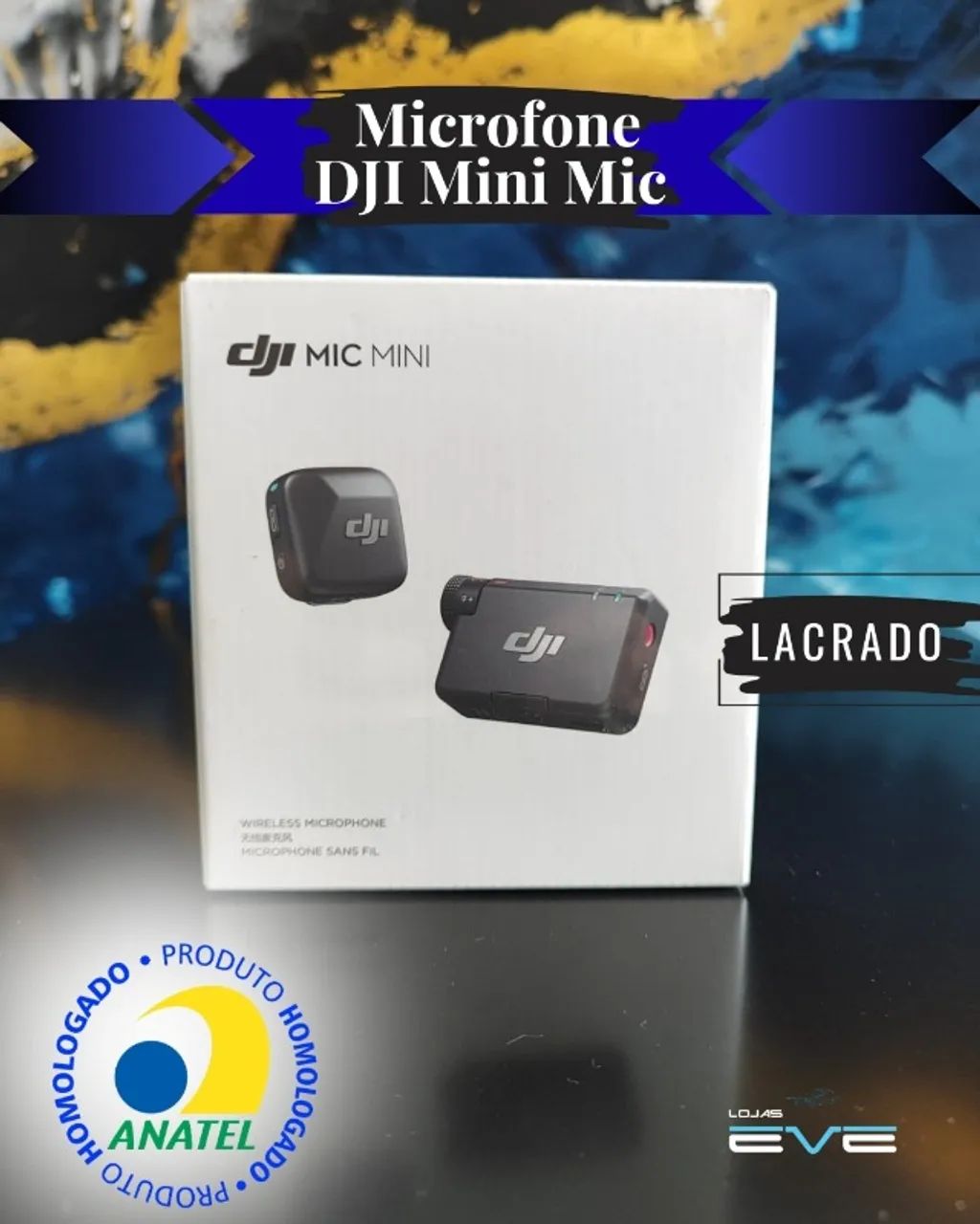 Microfone DJI Mic Mini (1 TX Microfone + 1 RX Receptor) BR