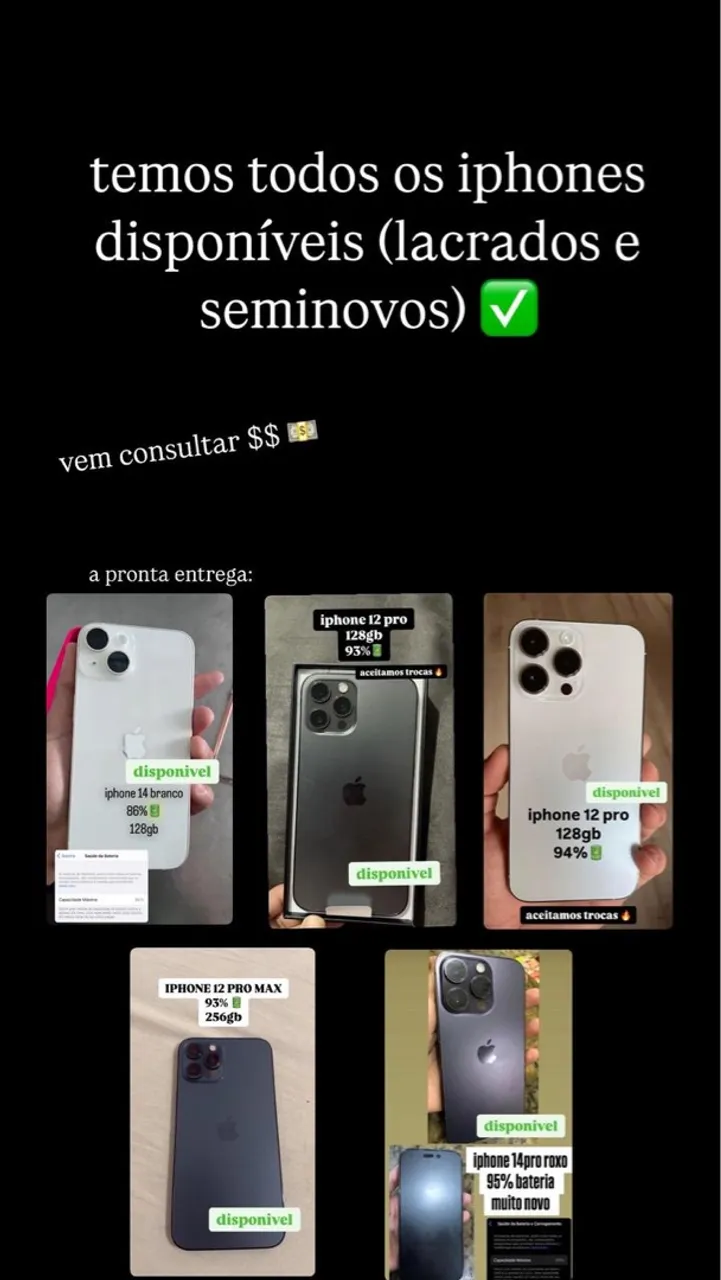 TEMOS TODOS OS IPHONES DISPONÍVEIS (LACRADOS E SEMINOVOS)27