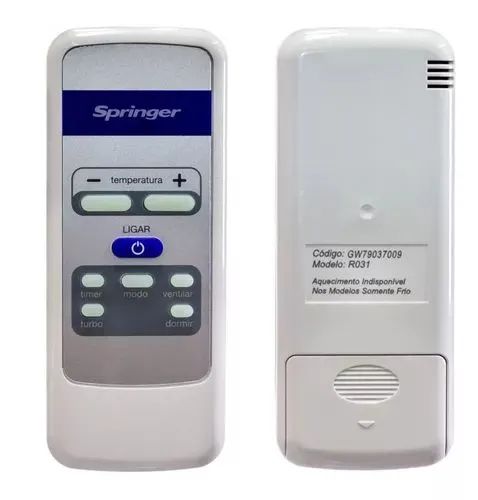 Controle Ar condicionado Springer R031 - 12.000 BTUs Frio