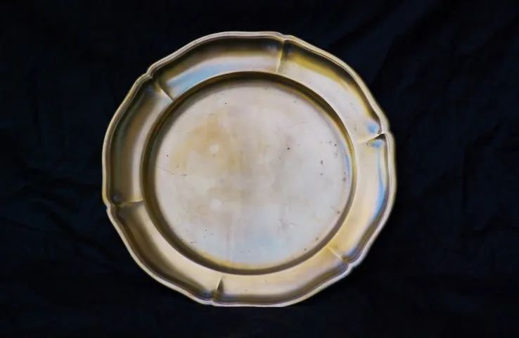 bandeja dourada espessurada prata wolff anos 60 , medida 26 cm . pesada  - Foto 3