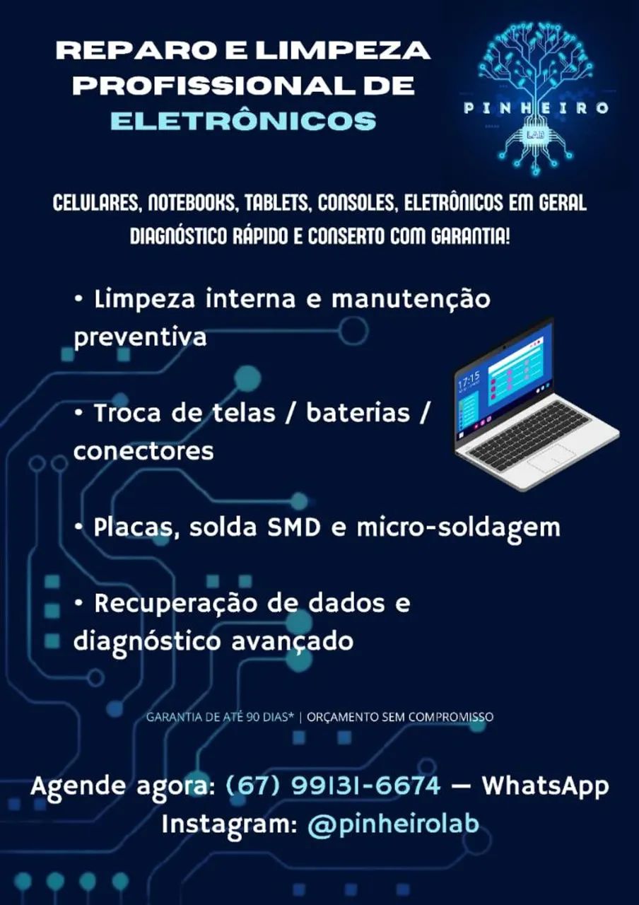 Assistência técnica de eletrônicos em geral