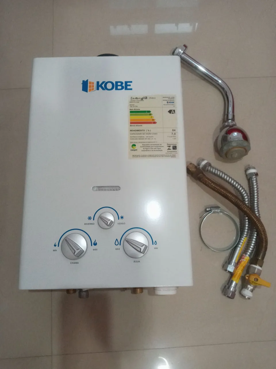 Aquecedor de água a gás Kobe (5 litros) - Novo!