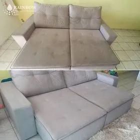 Sofá poltrona puffs limpeza de estofados  - Foto 2