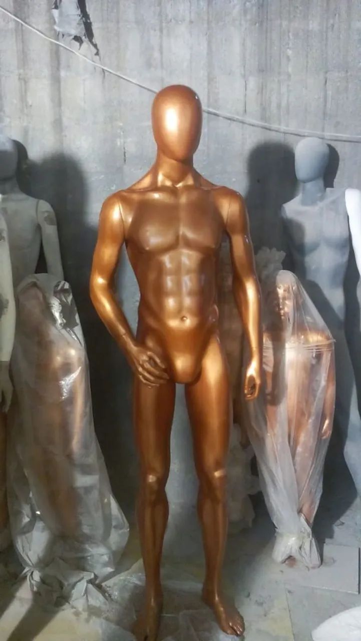 Manequim masculino dourado  - Foto 4