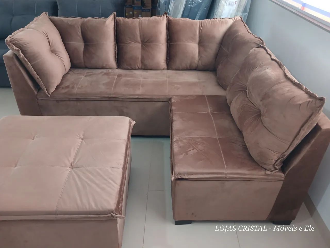 Sofá de Canto - 4 Lugares - Novo - Foto 2