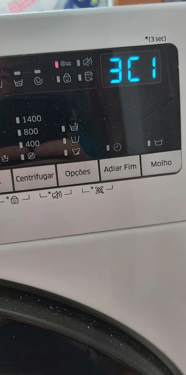 Lavadora Sansung ww11j4473pw 11kg Inverter com defeito 3C1 - Foto 4