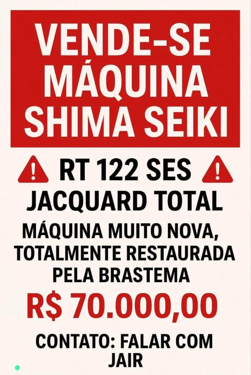 Tear Shima Seiki - Máquinas para produção industrial - Schroeder