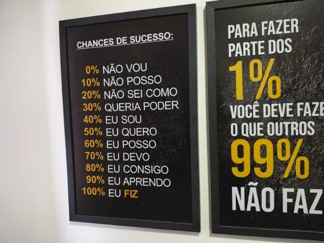 Kit 3 Quadros Grandes Frases Motivacional Escritório Moderno - Foto 2