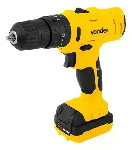 Parafusadeira Furadeira Pfv120i De Impacto 12v Bivolt Vonder Cor Amarelo - Foto 2