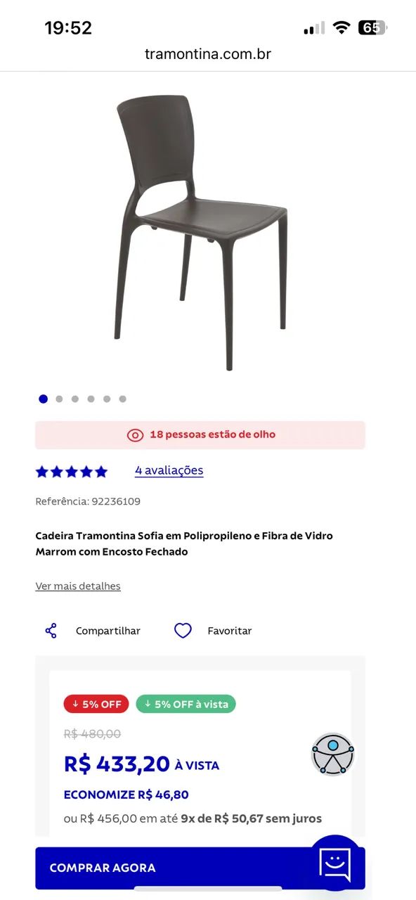 Conjunto de mesa e cadeiras Tramontina  - Foto 4