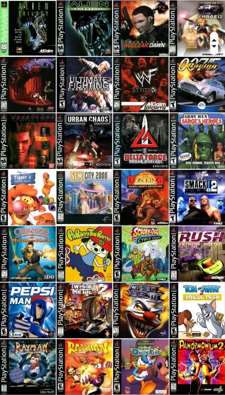 5 cada cd PSX PS1 PS2 PLAYSTATION 