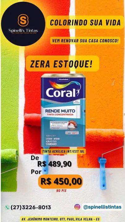 CORAL RENDE MUITO 18 LT