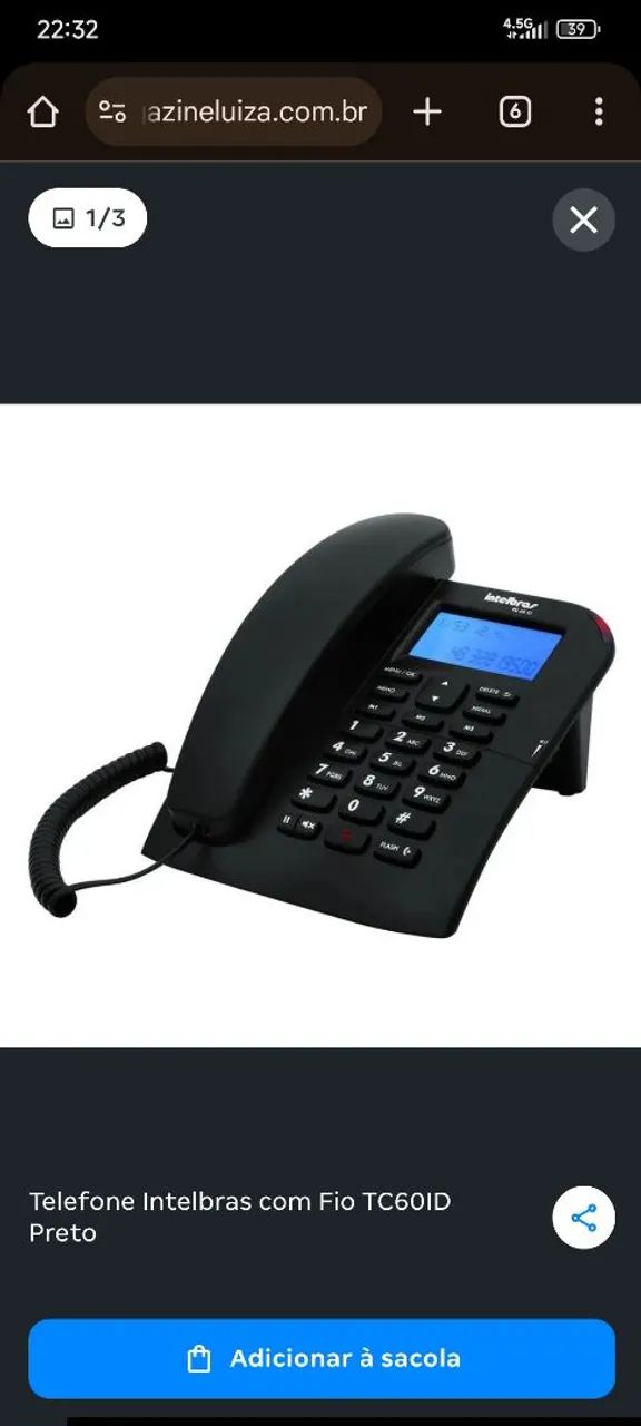 Telefone Intelbras com Bina  TC60ID - Foto 3