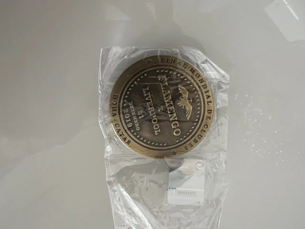 Moeda Medalha Flamengo X Liverpool final do mundial 2019