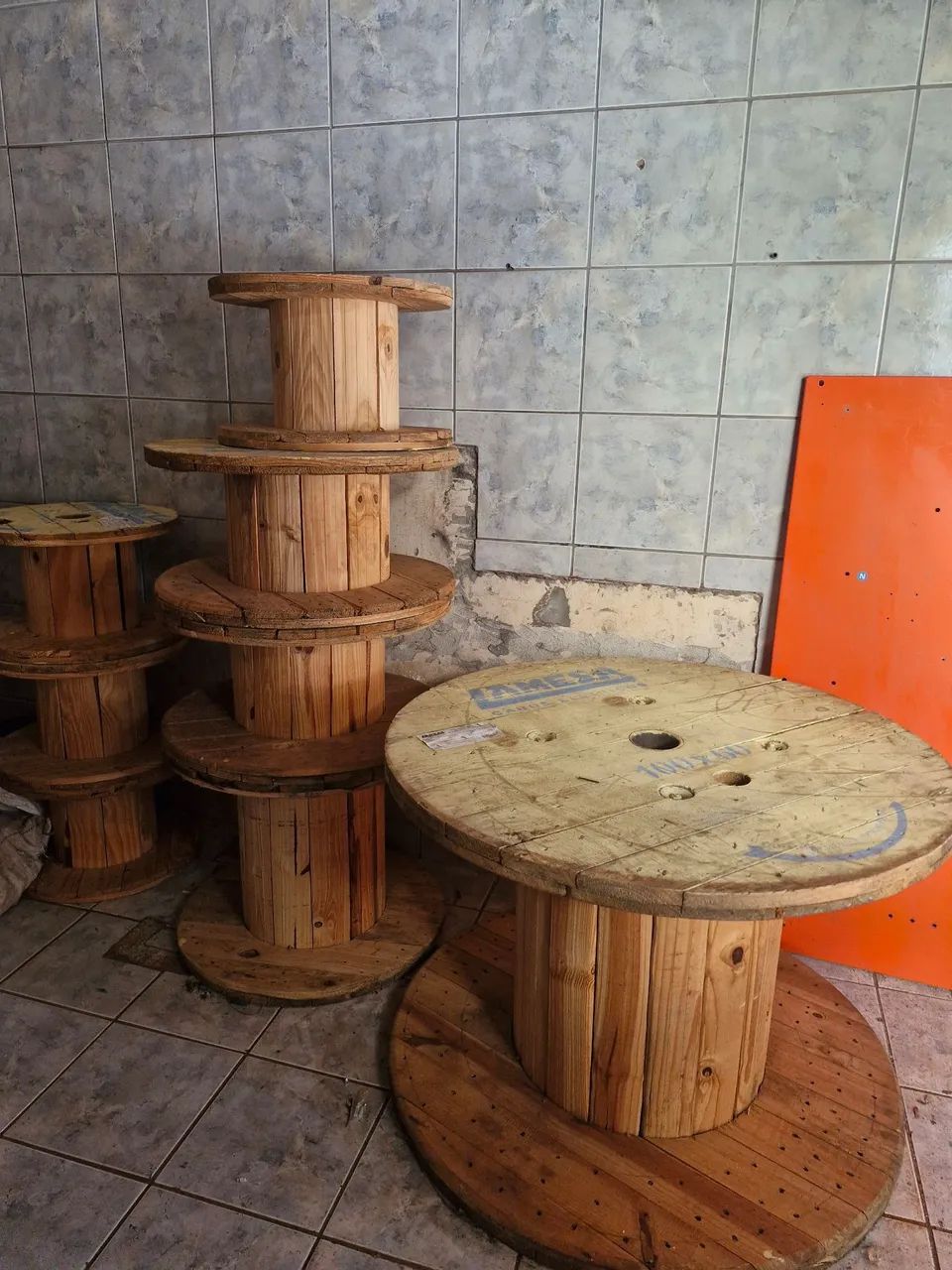 Carretel Bobinas de madeira para decoração