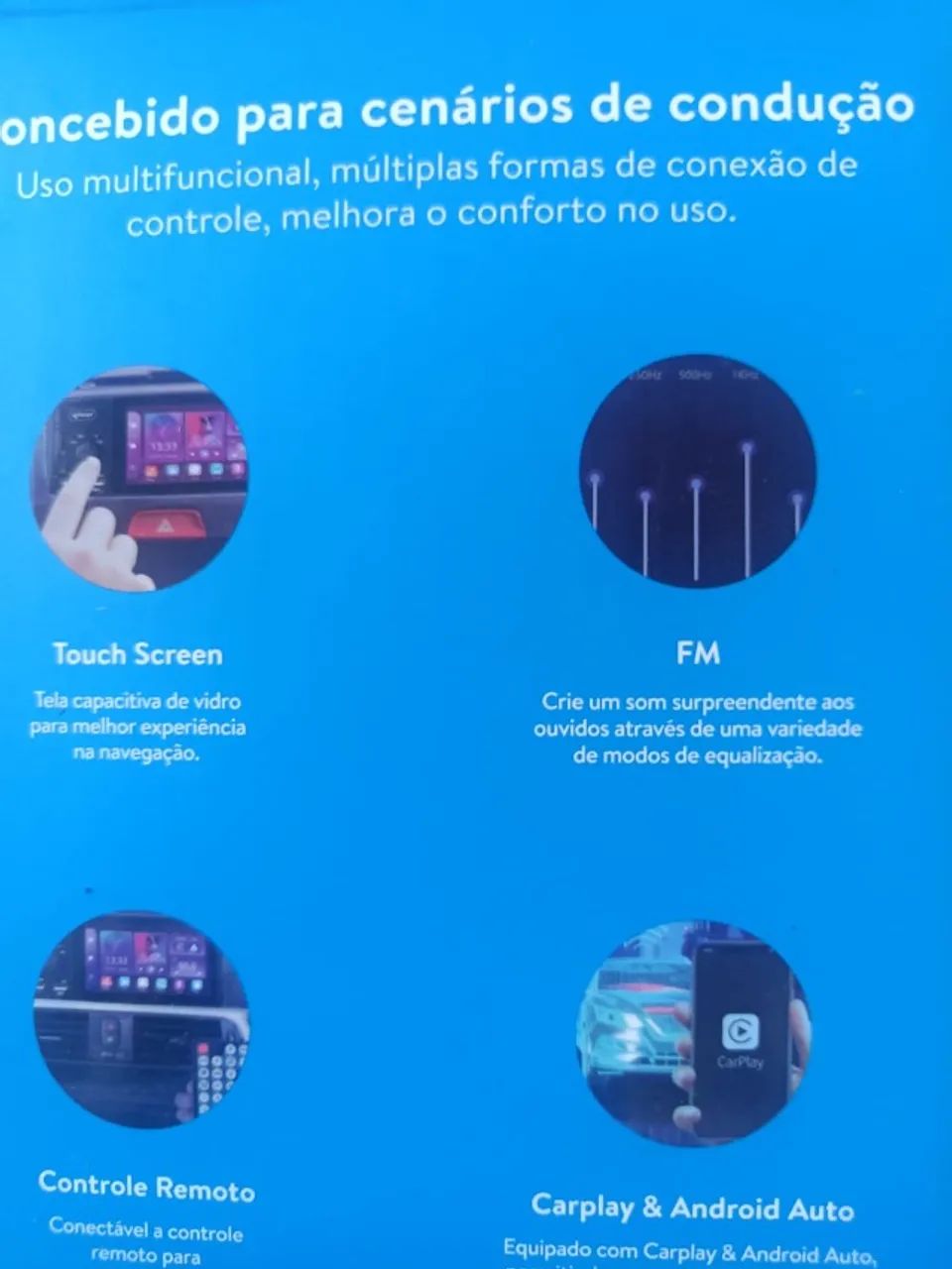 CENTRAL MULTIMIDIA PARA CARRO c/ ESPELHAMENTO SEM FIO - Foto 3