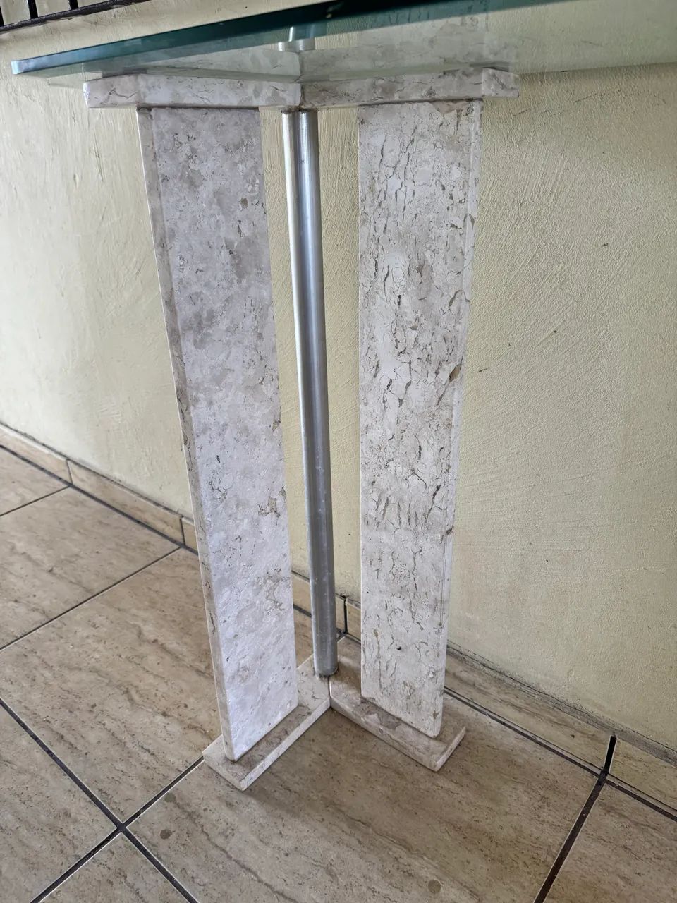 Aparador em Mármore Travertino e Vidro - Foto 4