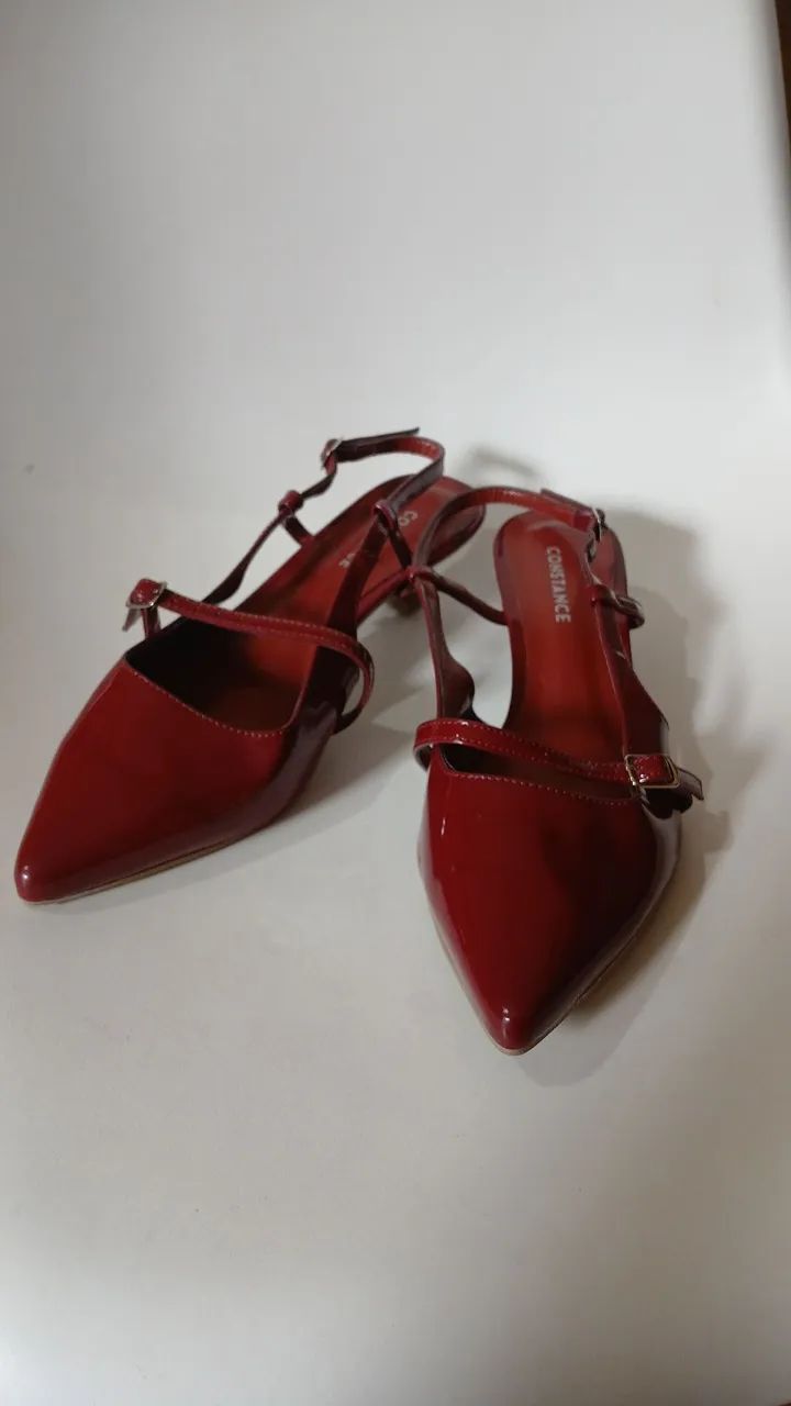 Scarpin Sling-back Constance Bordô