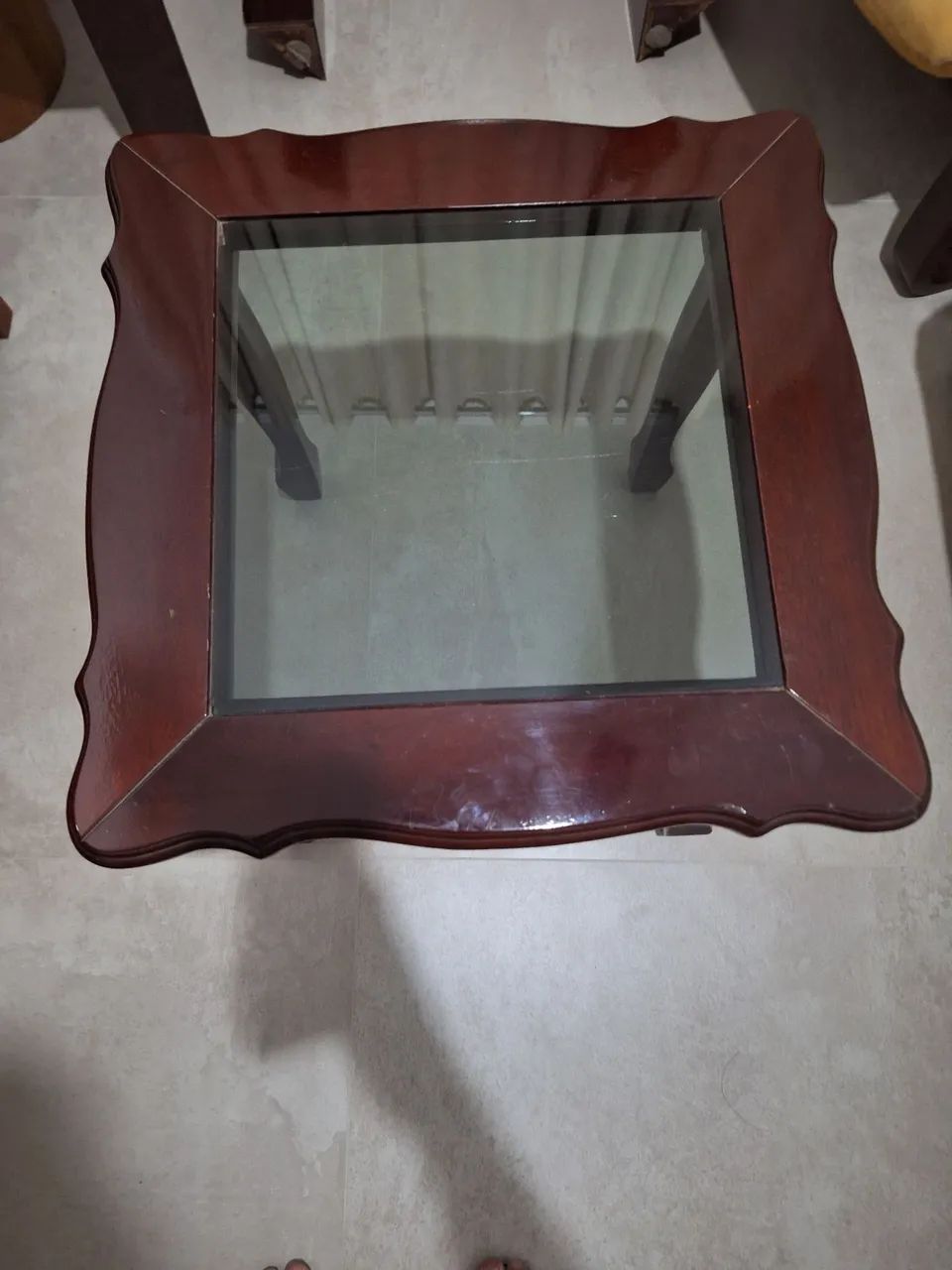 Conjunto sofisticado 5 mesas ( Centro + Laterais ) Madeira/ Vidro - Oportunidade  - Foto 4