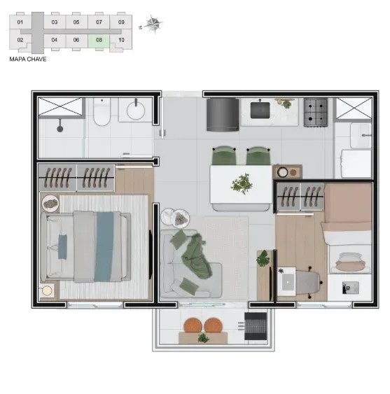 PLANTA 34m²