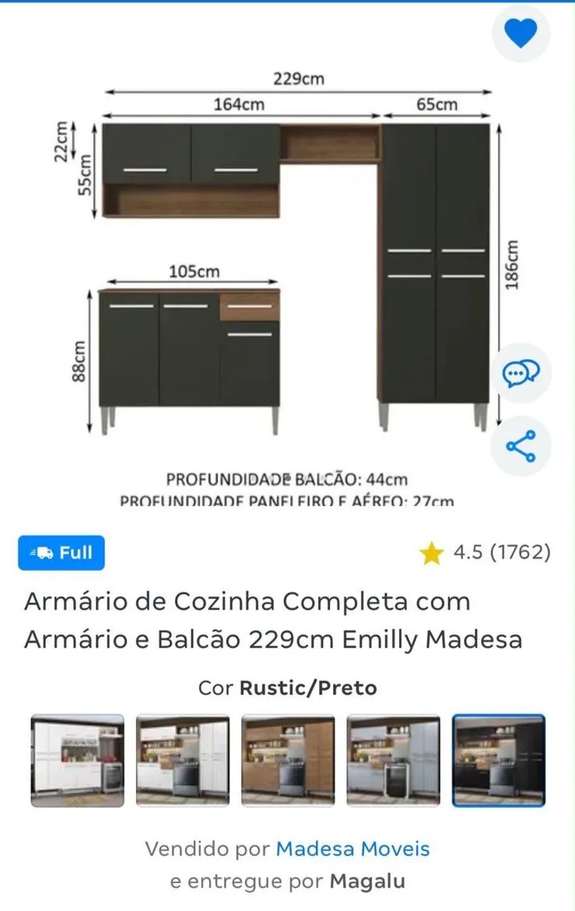 Armário de Cozinha em Otimo Estado  - Foto 3