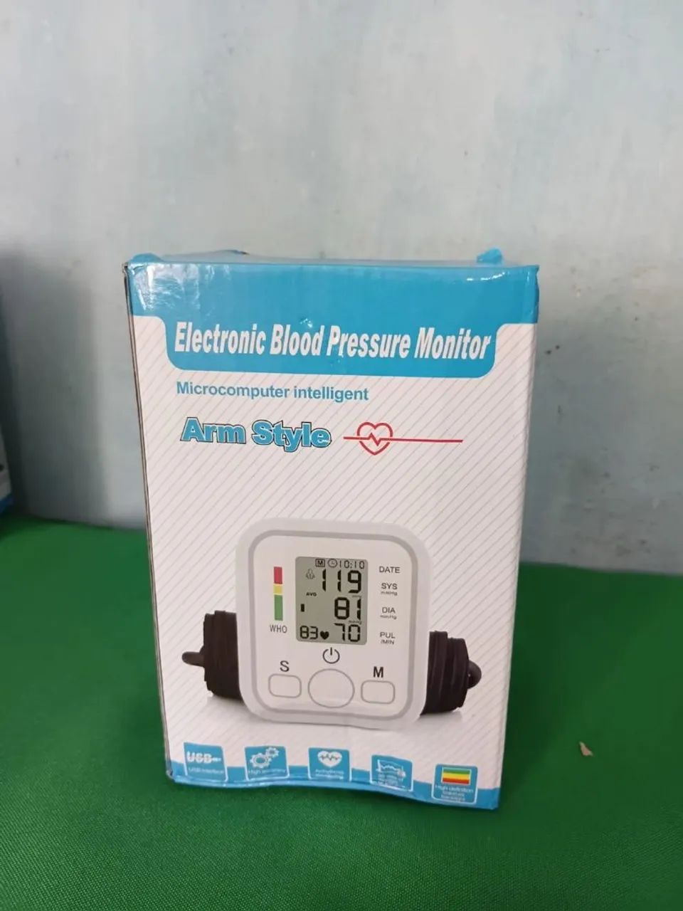 Medidor de pressão a pilha e cabo USB  - Foto 5