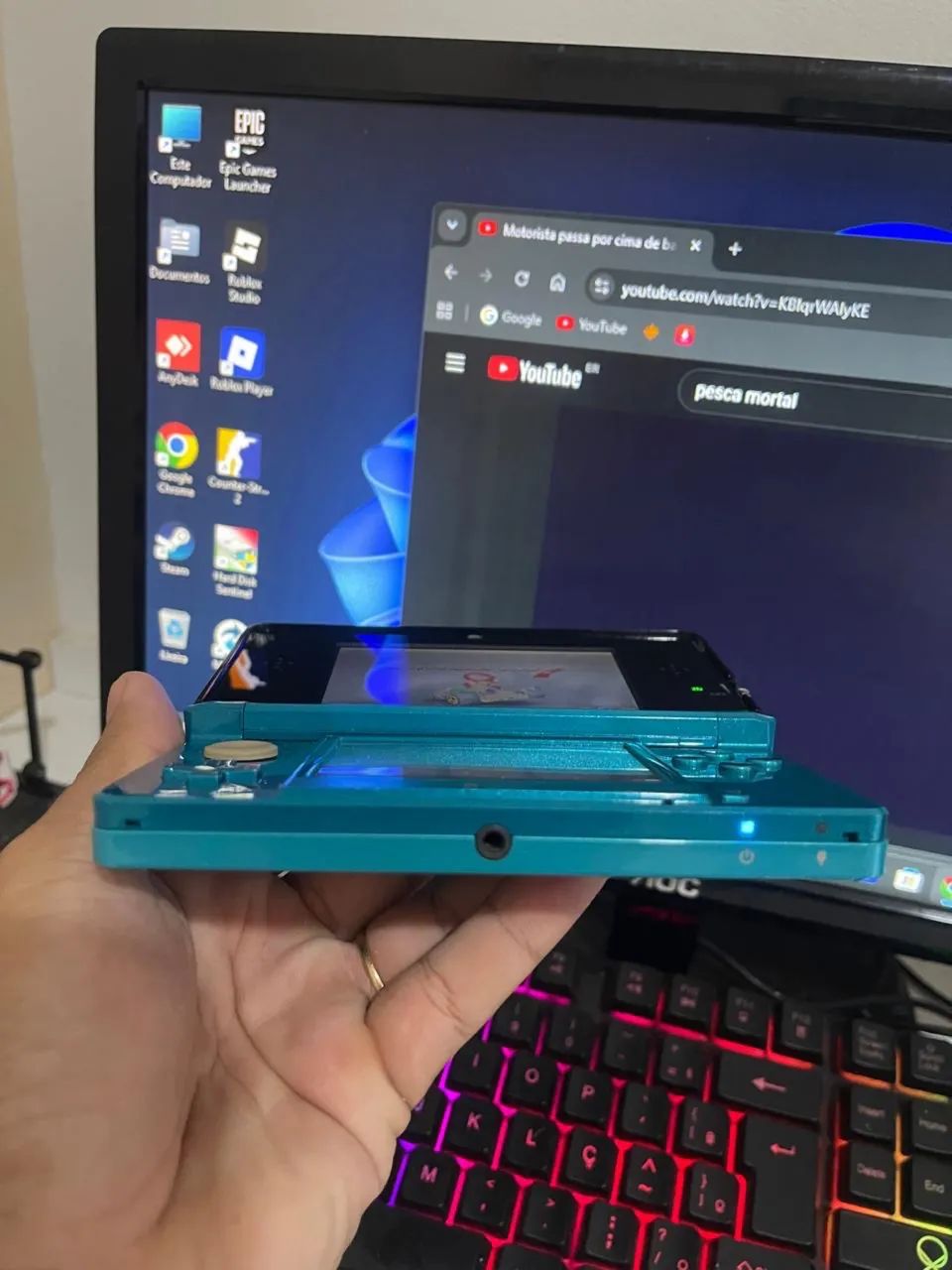Nintendo 3ds old Aqua - Foto 5