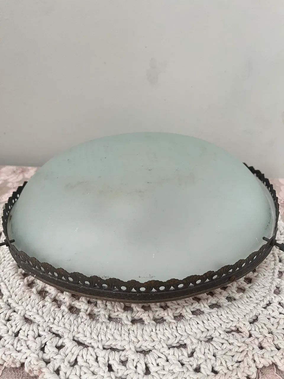 Lustre teto antigo 30cm - Foto 4