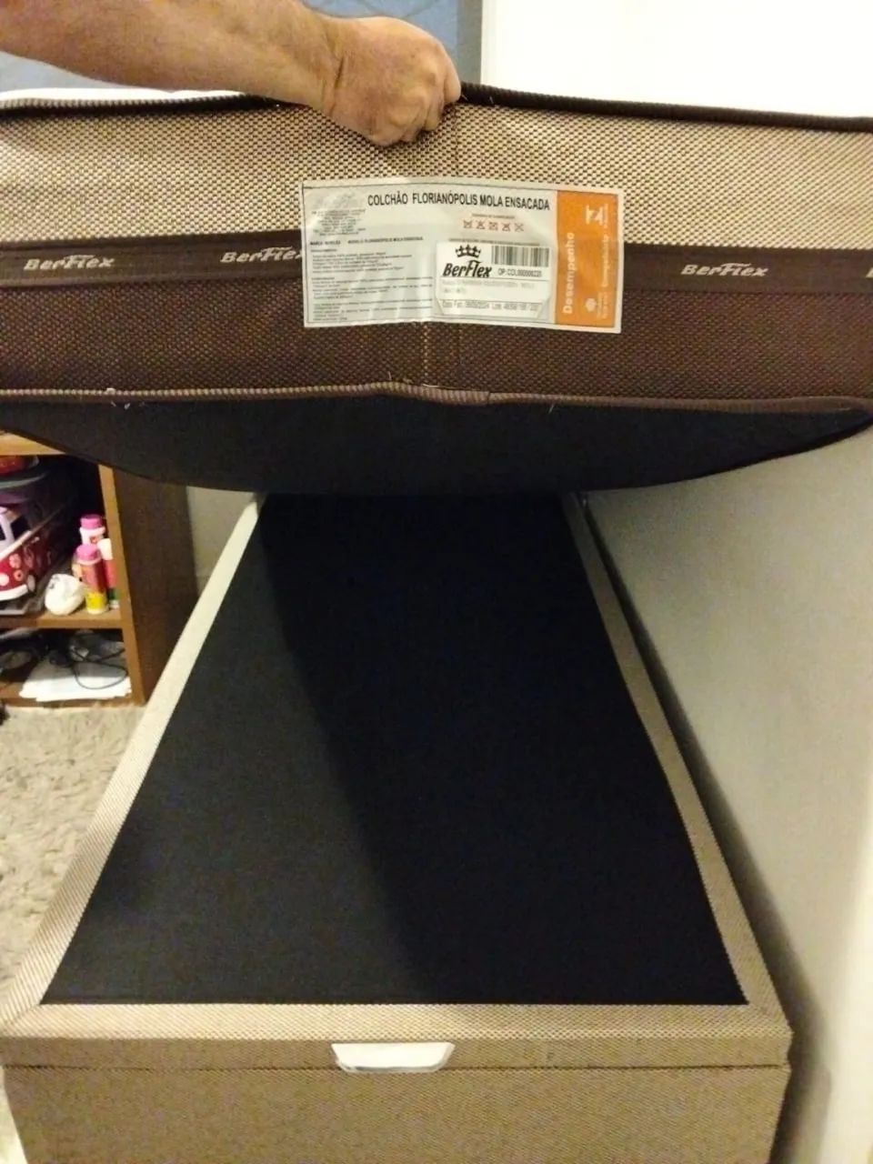 Conjunto Cama Box Solteiro com Baú + Colchão de Molas Ensacadas BerFlex - Foto 3