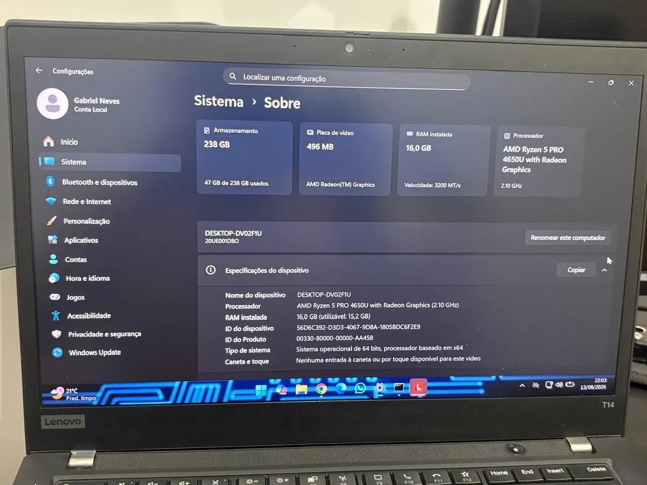 Notebook Lenovo + DockingStation - Foto 4