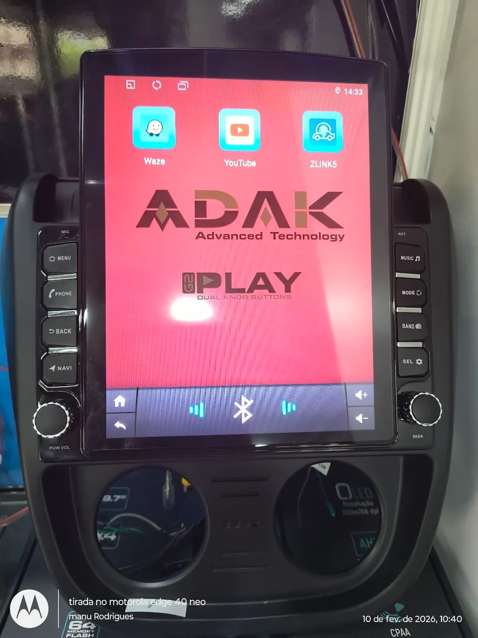 Central multimídia tesla 9.7 polegadas Adak  - Foto 3