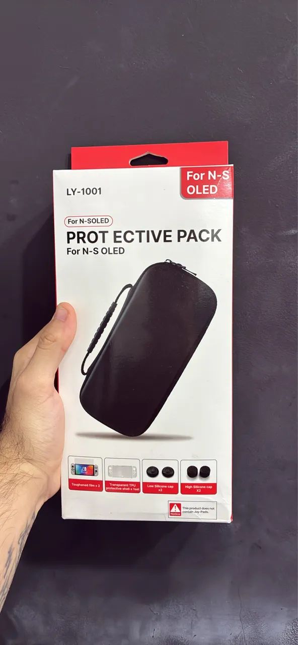 Estojo/Pelicula Protetora Switch Oled - Novo - Foto 2