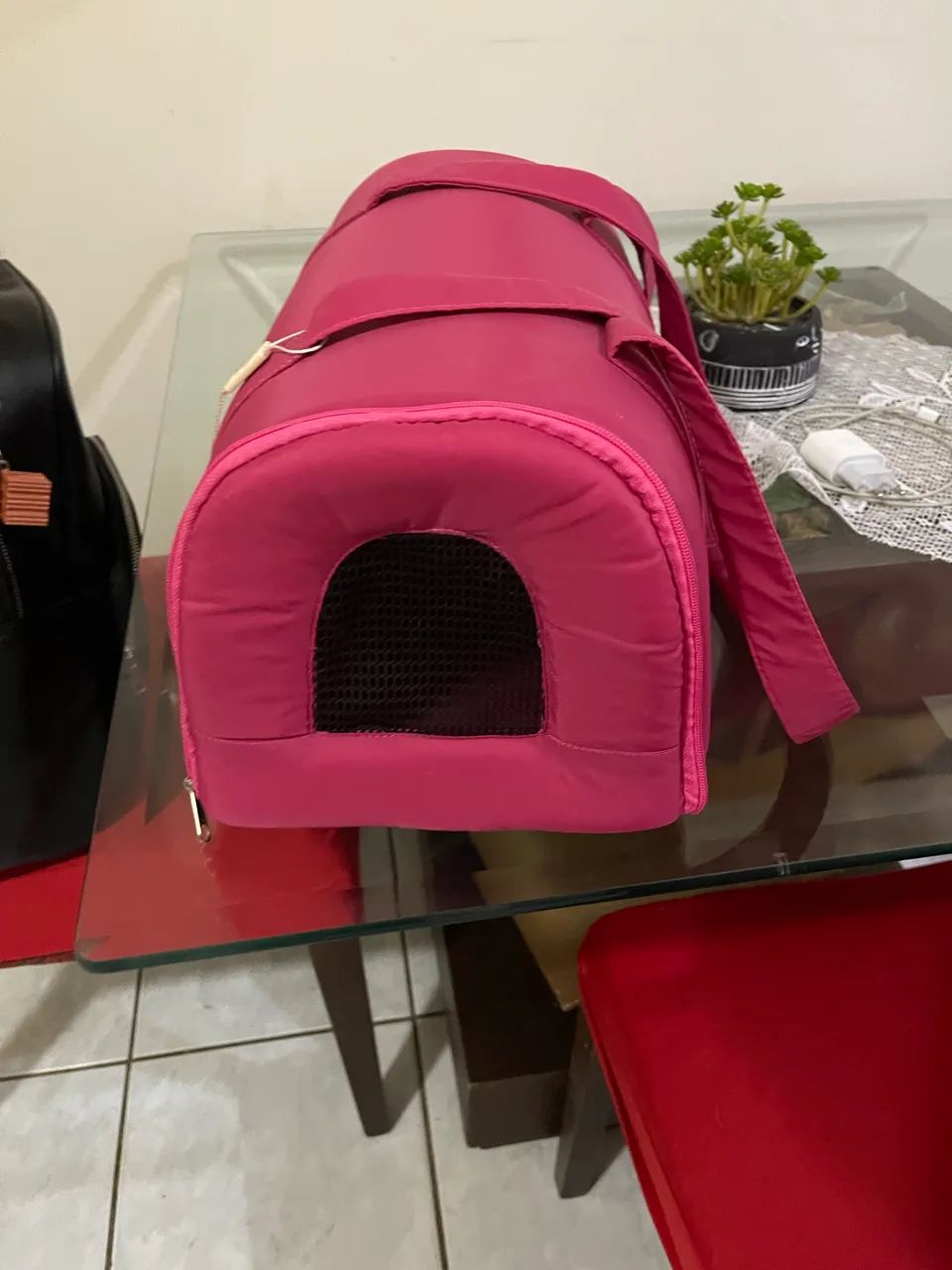 Bolsa de Transporte Luxo Bichinho Chic Rosa P - Foto 6