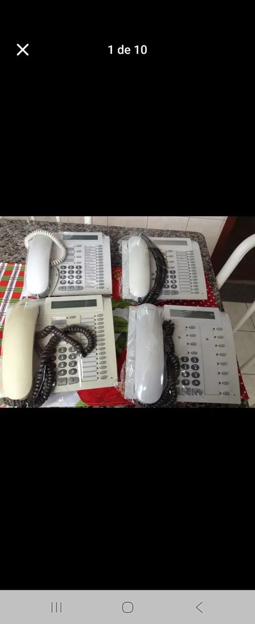 Aparelhos de telefone Siemens.  