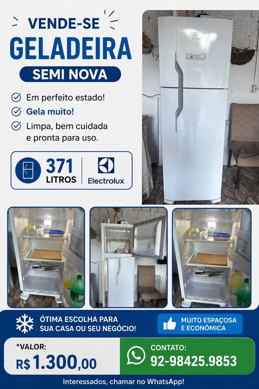 Venda Geladeira Eletrolux - Foto 2