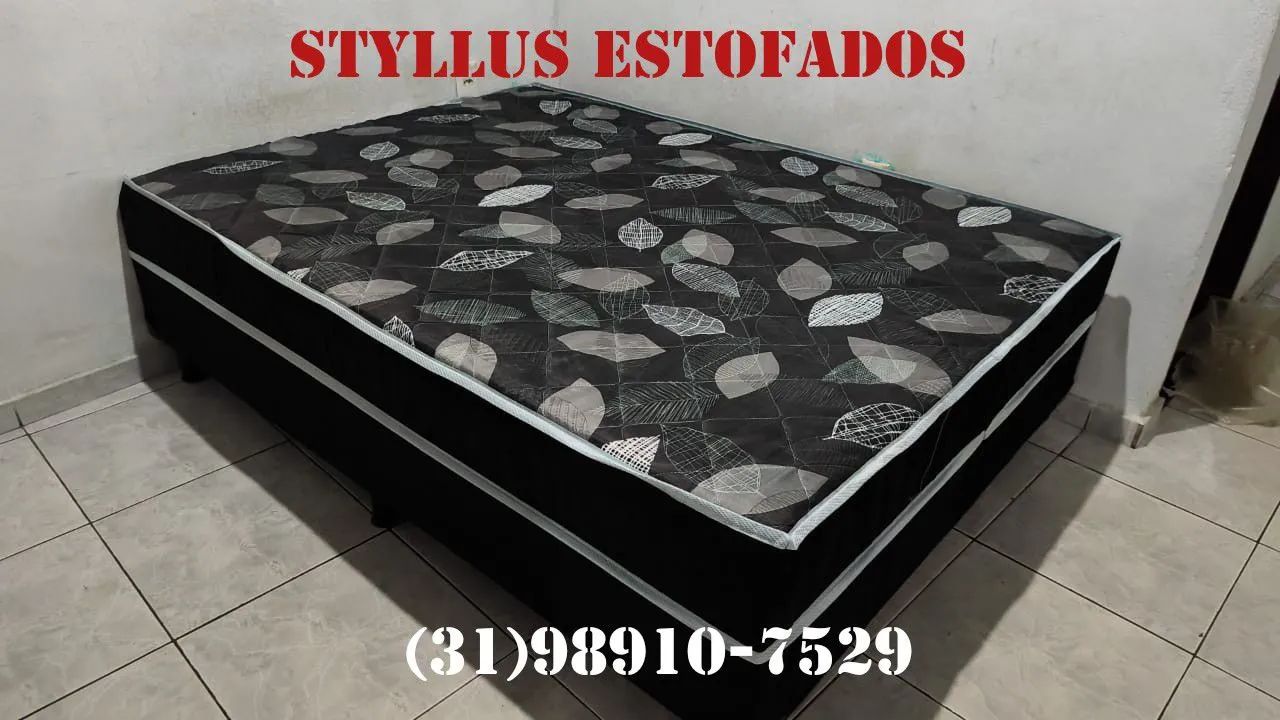 Cama box casal com colchão de molas ensacadas 