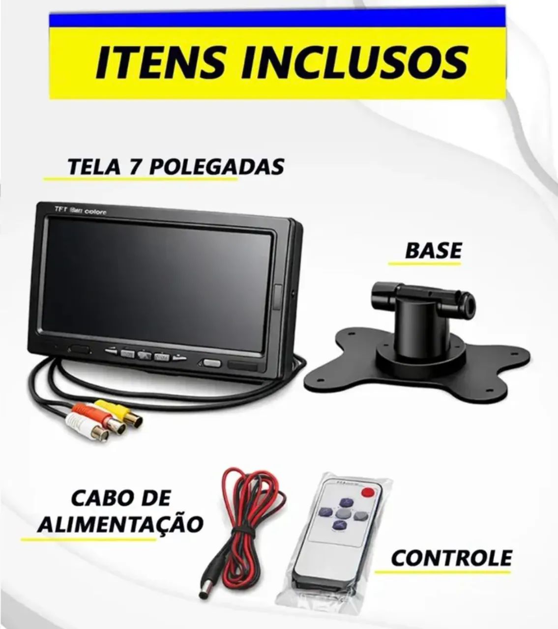 Tela auxiliar 7" polegadas tft lcd - Foto 5