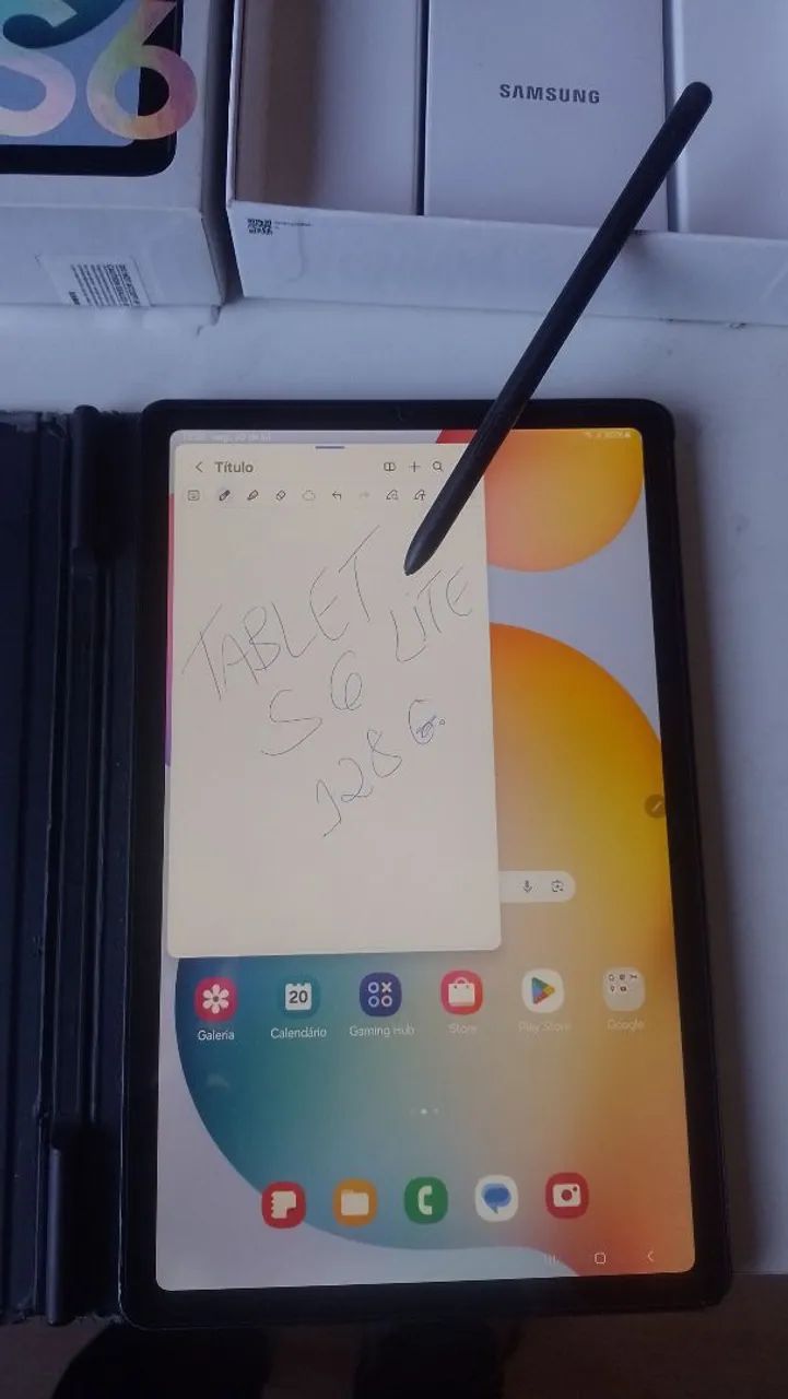 Tablet Samsung S6 Lite 128 Gb, entrada p chip sim celular. - Foto 5