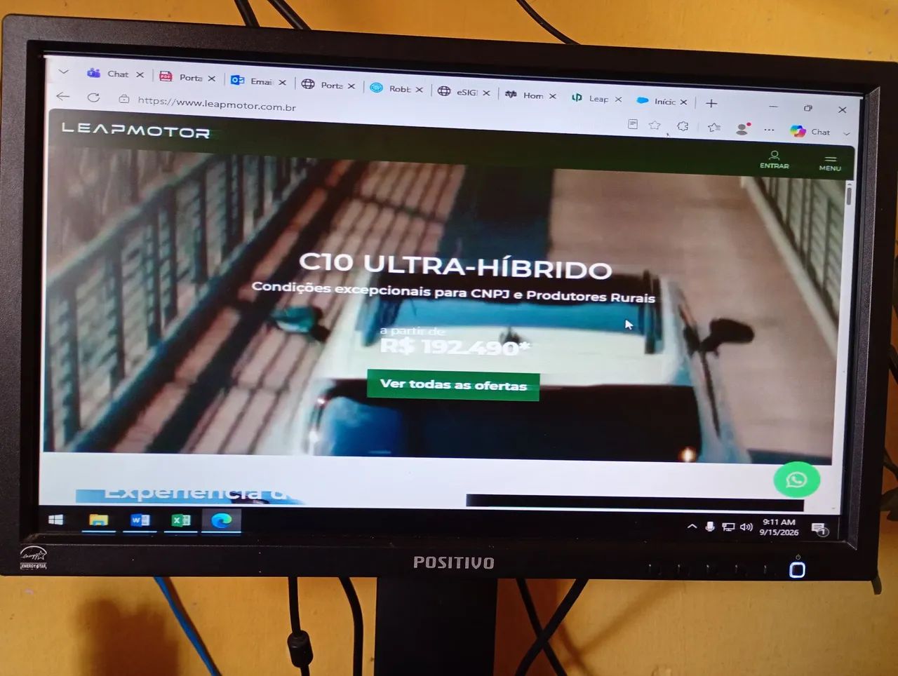Monitor Positivo 19' widescreen, VGA/ DVI 127/220v. - Foto 3