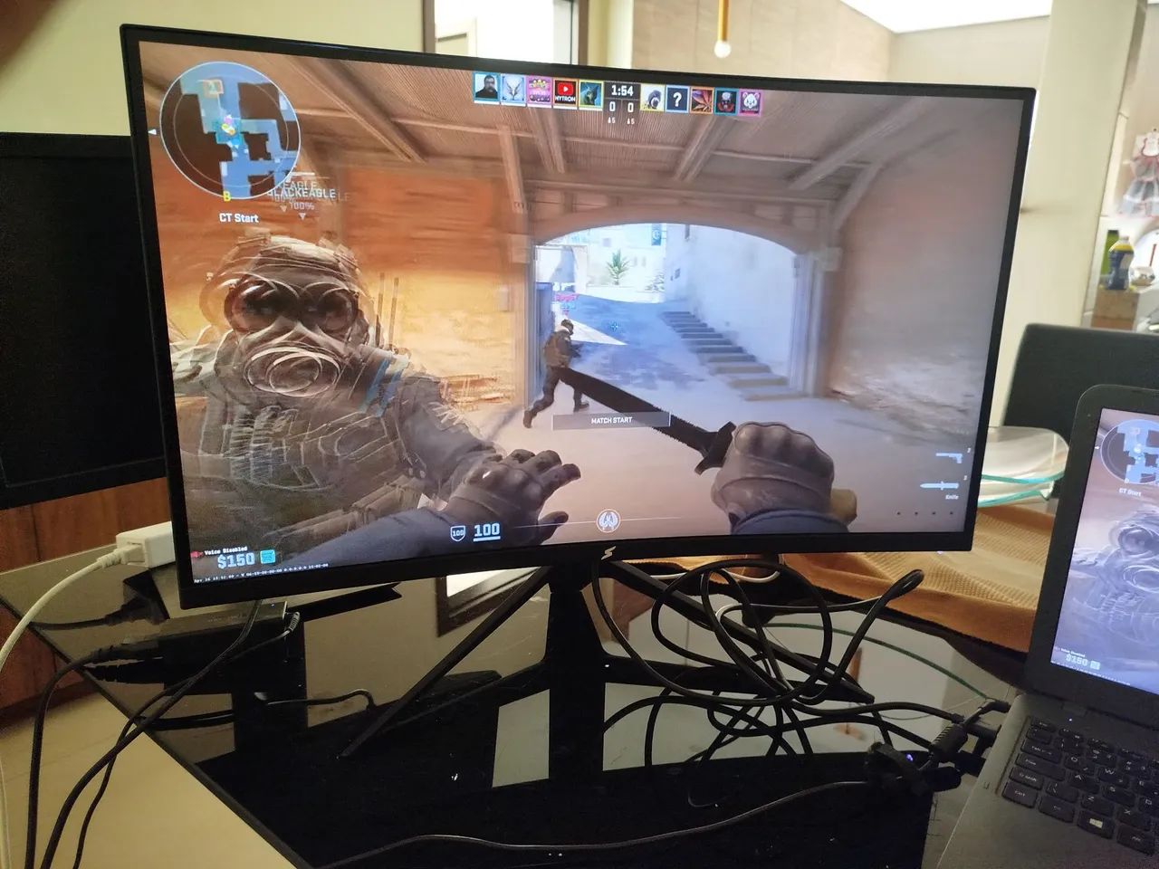 Monitor Gamer 27 polegadas Super Frame HDMI e Display port  tela curvo c garantia 90 dias