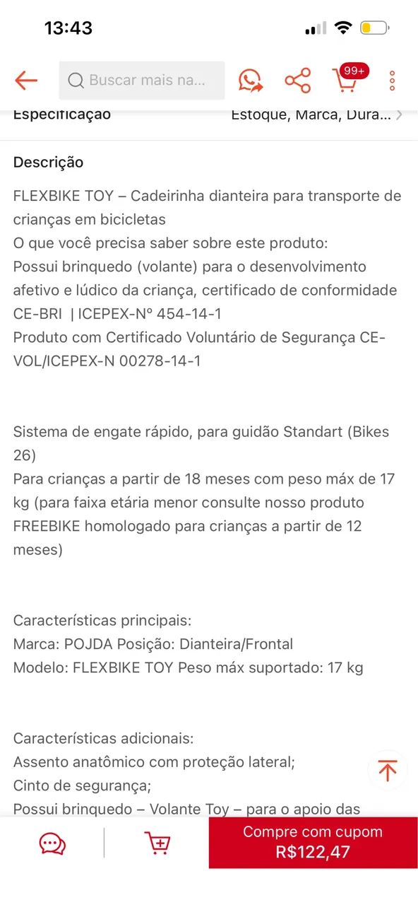 Cadeirinha de bicicleta - Foto 3