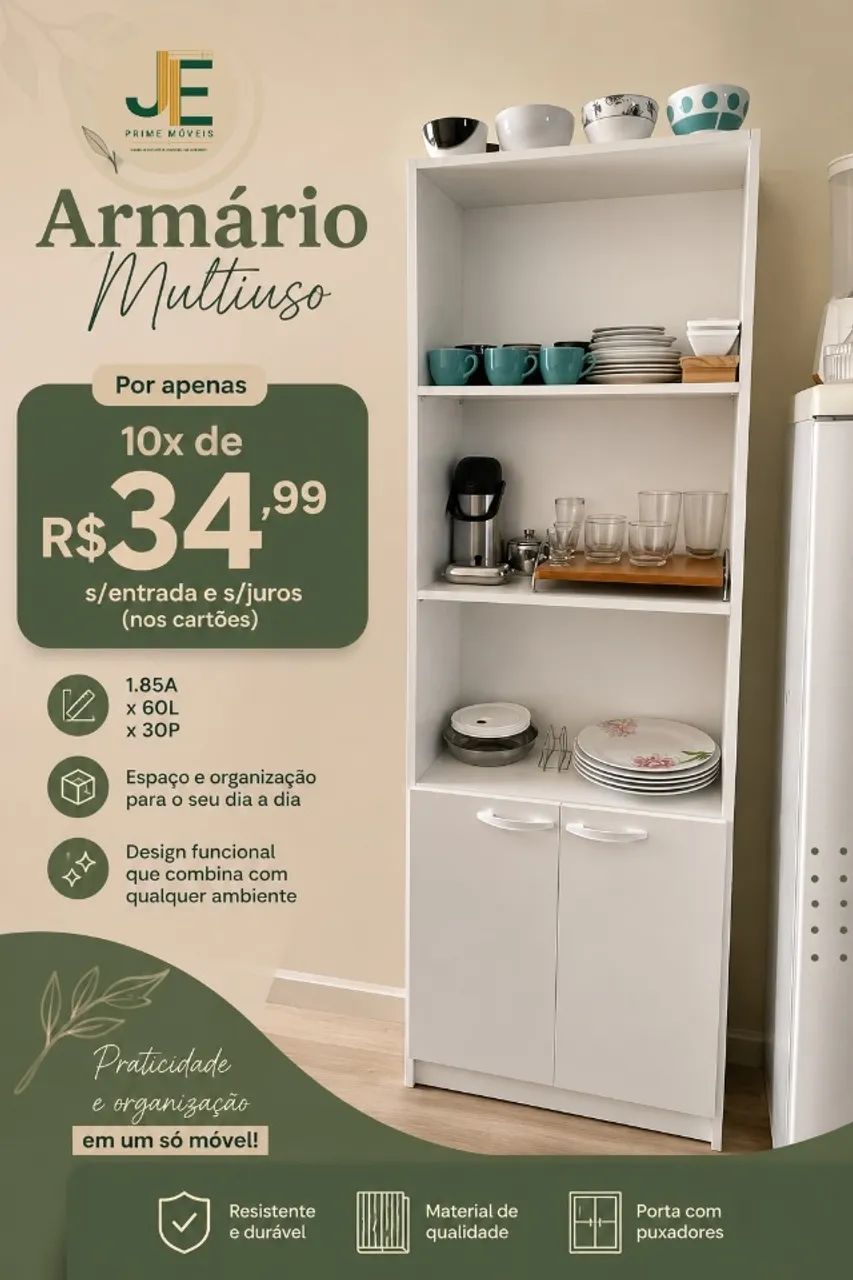 Armário multiuso já com entrega