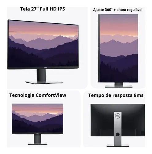 Monitor Dell Professional LED Full HD 27 polegadas