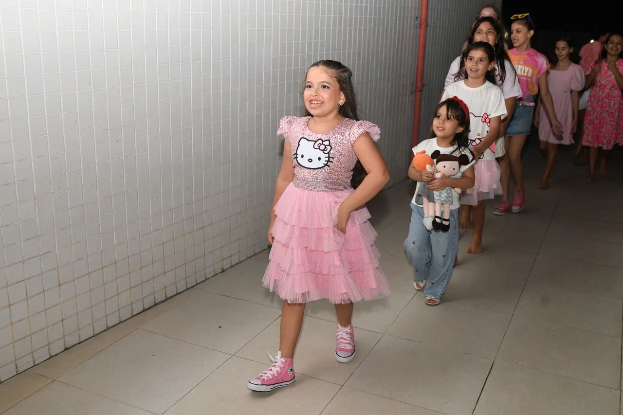 Vestido Infantil Hellow Kit - Foto 3