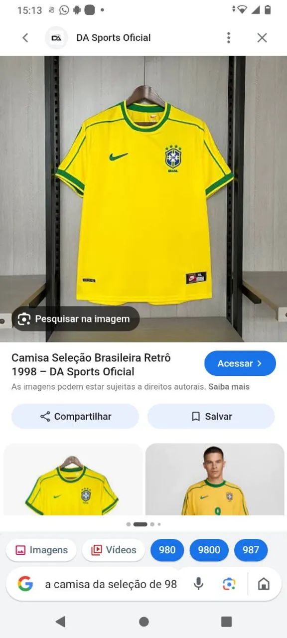Camisa do brasil 1998