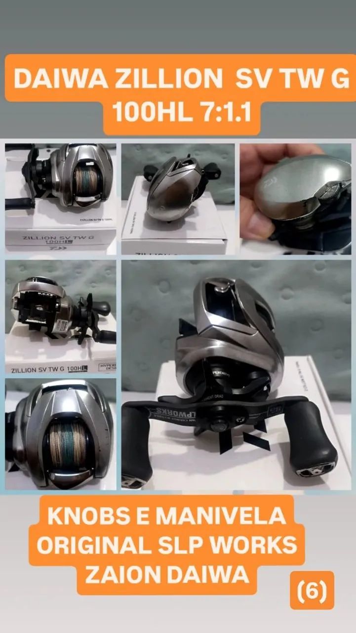 シルバー CARRETILHA DE PESCA DAIWA ZILLION SV TW G 100 HL 7.1.1 UPGRADE