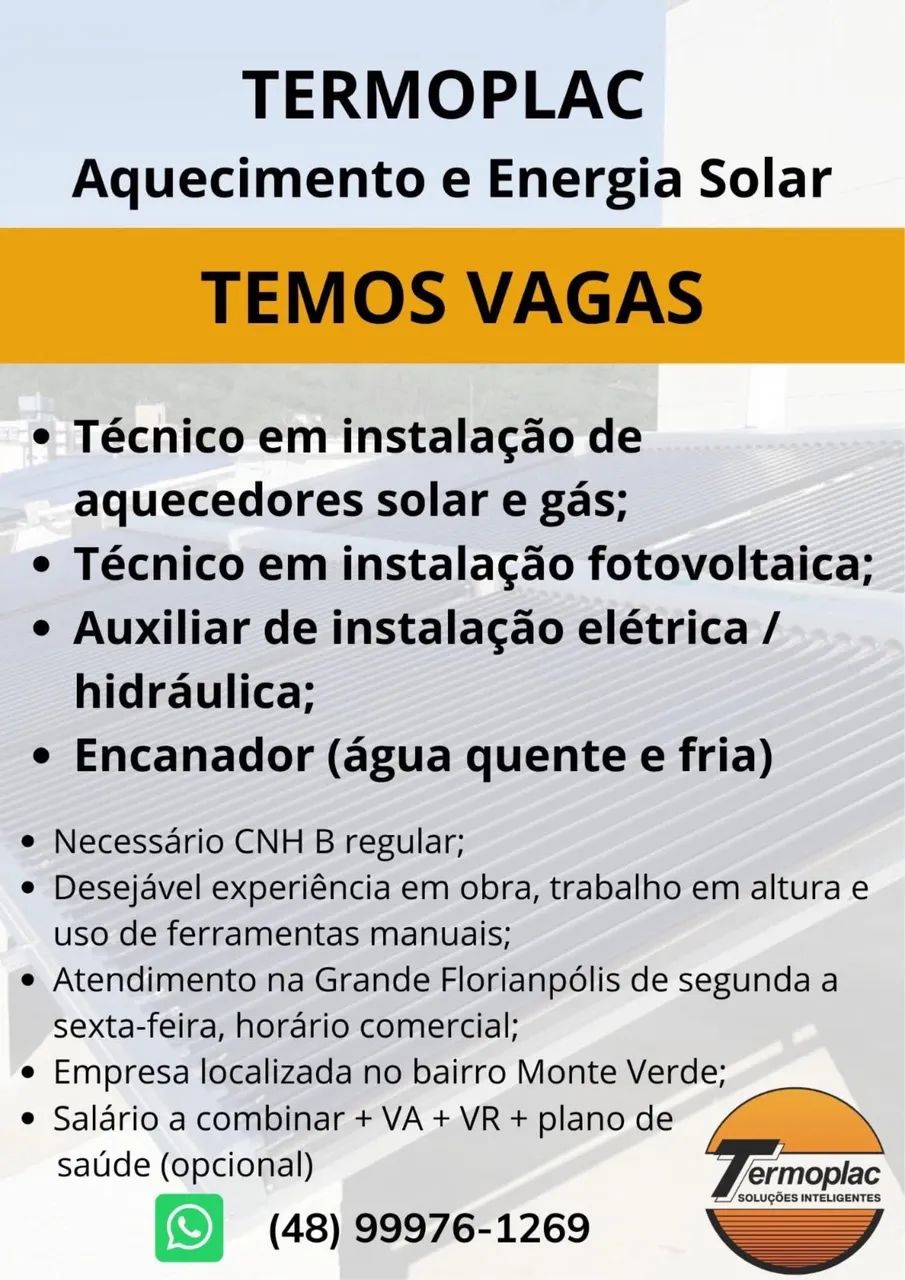 Vaga para técnico 