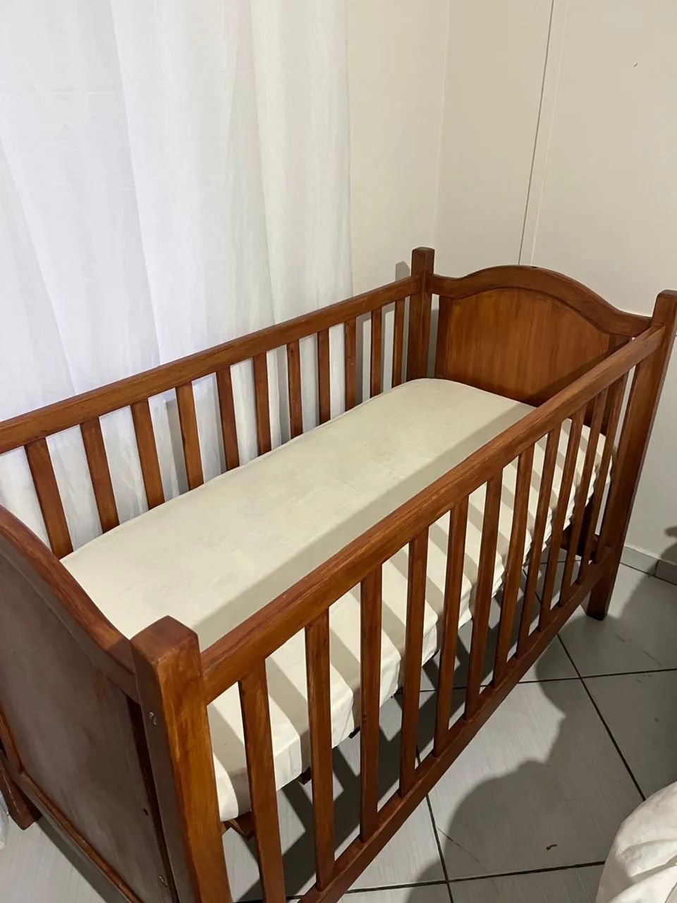 Berço de madeira + colchão - Foto 4