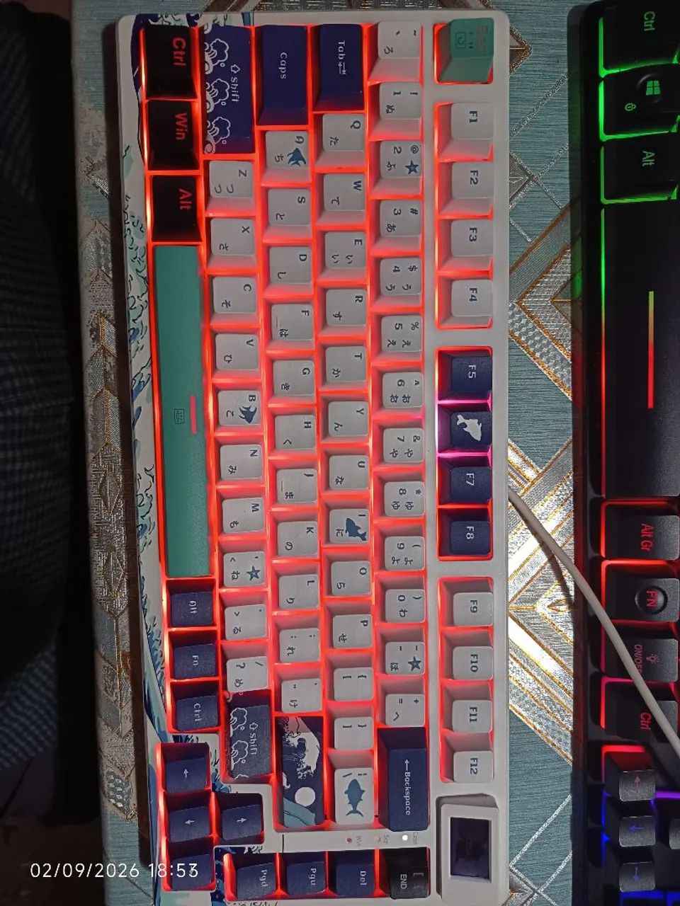 Teclado mecânico SK 80 switch otemu 100% customizavel troco por monitor - Foto 2